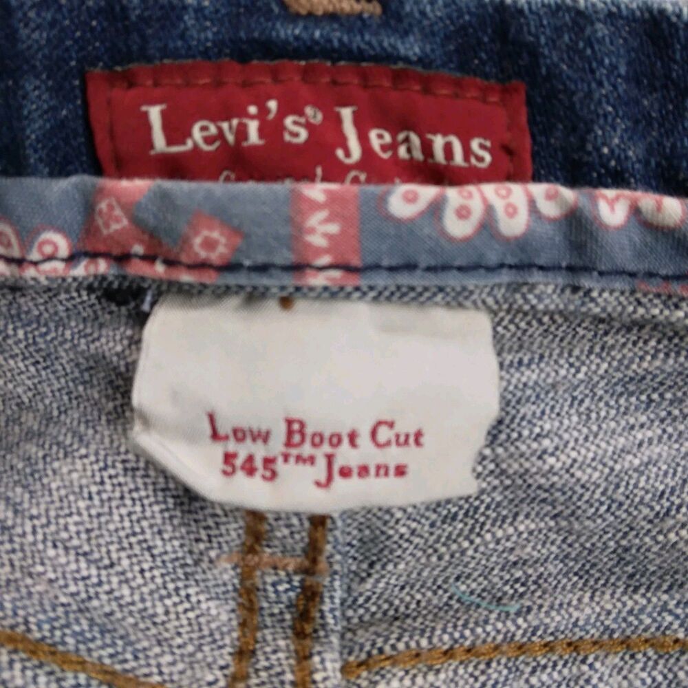 Levi's Jean 545 Low Boot Cut Casual Western Y2K Flap Pockets Women's Size 12 M - Picture 4 of 9